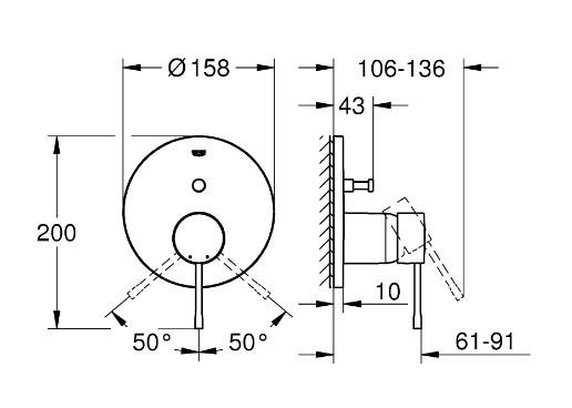 Grohe Essence komplet brusesystem m/Rainshower 310 hovedbrus & SmartActive håndbrus t/indbygning - Poleret Cool Sunrise Grohe Essence komplet brusesystem m/Rainshower 310 hovedbrus & SmartActive håndbrus t/indbygning - Poleret Cool Sunrise
