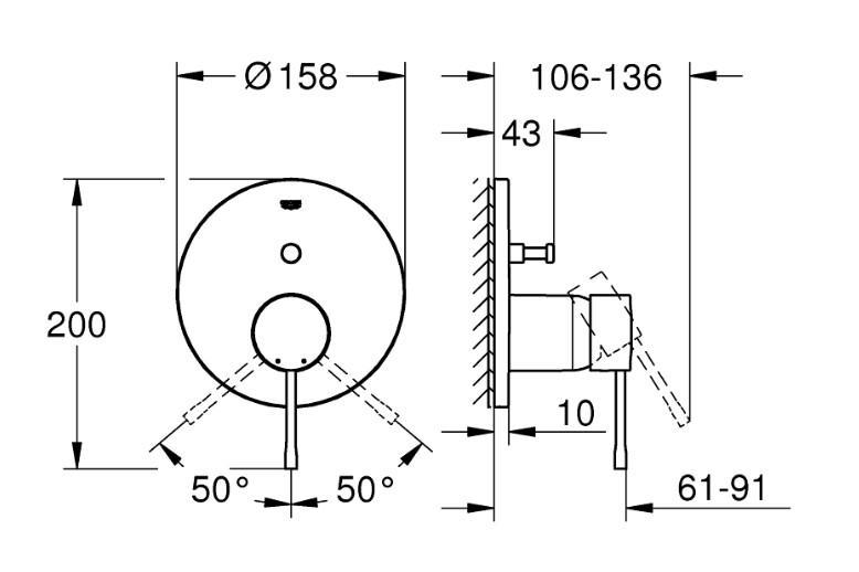 Grohe Essence komplet brusesystem m/Rainshower 310 og SmartActive t/indbygning - Mat sort Grohe Essence komplet brusesystem m/Rainshower 310 og SmartActive t/indbygning - Mat sort