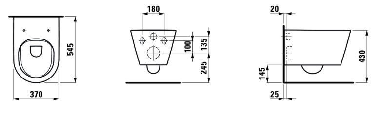 Laufen Kartell Rimless toiletpakke inkl. sæde m/soft-close, cisterne og mat sort betjening Laufen Kartell Rimless toiletpakke inkl. sæde m/soft-close, cisterne og mat sort betjening