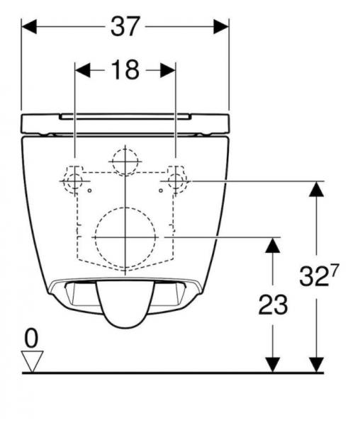 Geberit ONE RIMLess toiletpakke inkl. s&aelig;de m/soft-close, cisterne og mat sort betjening