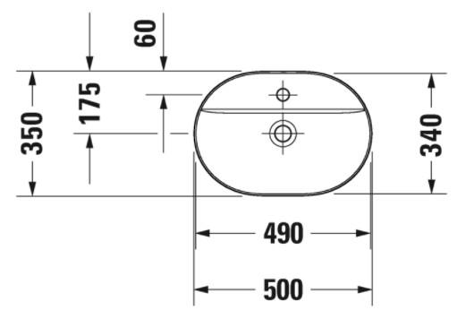 Duravit Luv 50 fritstående bowlevask - 1 hanehul - Mat hvid Duravit Luv 50 fritstående bowlevask - 1 hanehul - Mat hvid