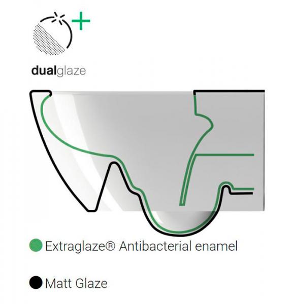 GSI Pura kompakt 50 væghængt toilet m/DualGlaze+ - Creta GSI Pura kompakt 50 væghængt toilet m/DualGlaze+ - Creta