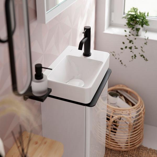 hansgrohe Tecturis S h&aring;ndvaskarmatur 80 m/CoolStart og EcoSmart+ u/bundventil - Mat sort