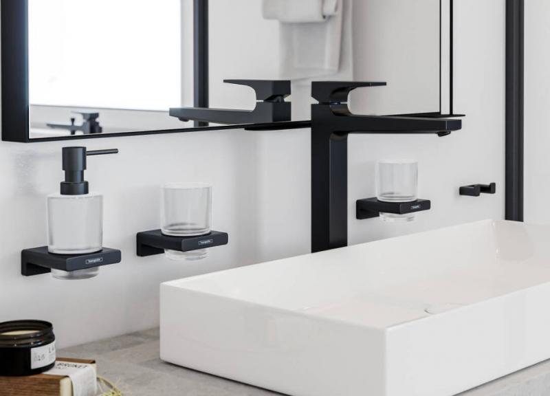 Hansgrohe AddStoris s&aelig;bedispenser - Mat sort