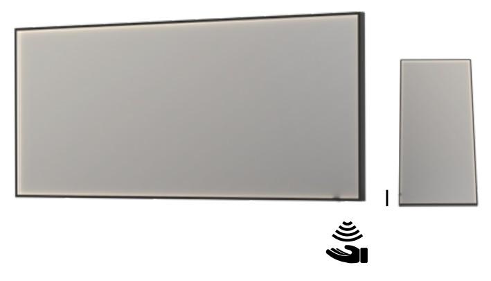 Sanibell Ink SP19 spejl m/lys, varme og sensor 180 x 80 cm - Mat sort Sanibell Ink SP19 spejl m/lys, varme og sensor 180 x 80 cm - Mat sort