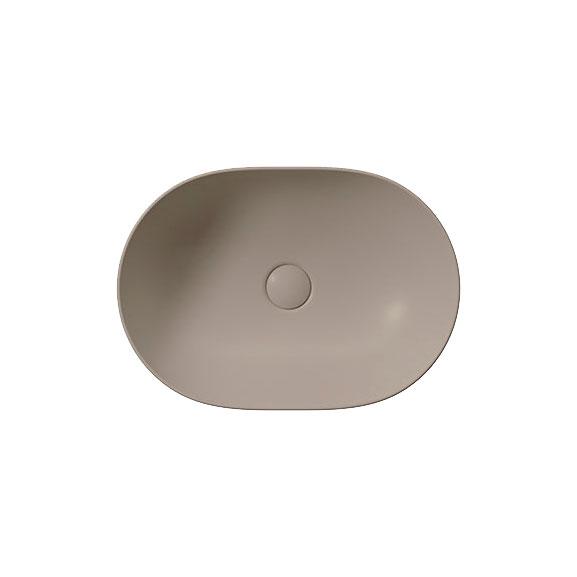 GSI Pura 50 oval fritstående bowlevask - Uden hanehul - Tortora GSI Pura 50 oval fritstående bowlevask - Uden hanehul - Tortora