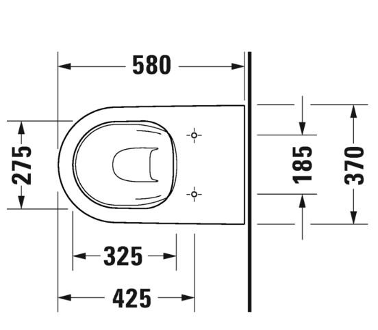 Duravit D-Neo Rimless BTW gulvst&aring;ende toilet - Hvid