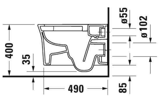 Duravit White Tulip væghængt toilet Duravit White Tulip væghængt toilet