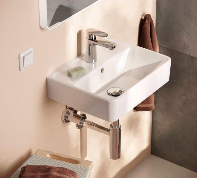 hansgrohe Xanuia Q 45 kompakt håndvask t/væg - 1 hanehul hansgrohe Xanuia Q 45 kompakt håndvask t/væg - 1 hanehul