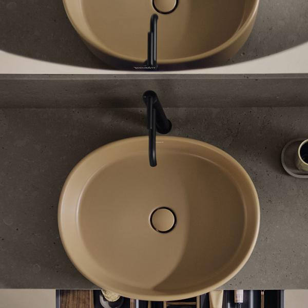 Duravit Balcoon 55 fritstående bowlevask - Uden hanehul - Ler Terra - DuraShield Duravit Balcoon 55 fritstående bowlevask - Uden hanehul - Ler Terra - DuraShield
