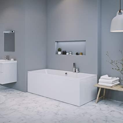 Strømberg Quantum badekar t/indbygning - 170 x 70 - 1 ryglæn Strømberg Quantum badekar t/indbygning - 170 x 70 - 1 ryglæn