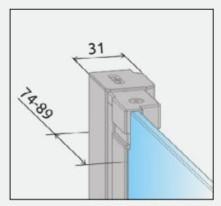 Str&oslash;mberg Noma 20 Frame niched&oslash;r 800mm - H&oslash;jre - Mat sort