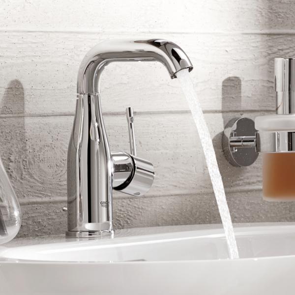 Grohe Essence New M håndvaskarmatur m/bundventil - Poleret hard graphite Grohe Essence New M håndvaskarmatur m/bundventil - Poleret hard graphite