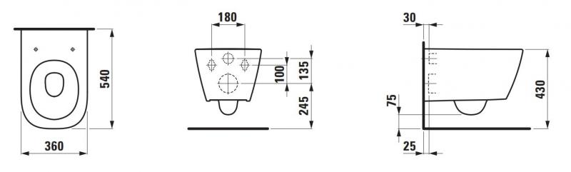 Laufen MEDA rimless toiletpakke inkl. sæde m/softclose, cisterne og hvid betjening Laufen MEDA rimless toiletpakke inkl. sæde m/softclose, cisterne og hvid betjening